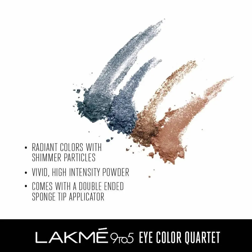 Lakme 9 To 5 Eye Color Quartet Eye Shadow - Smokey Glam - Mytrendzcart