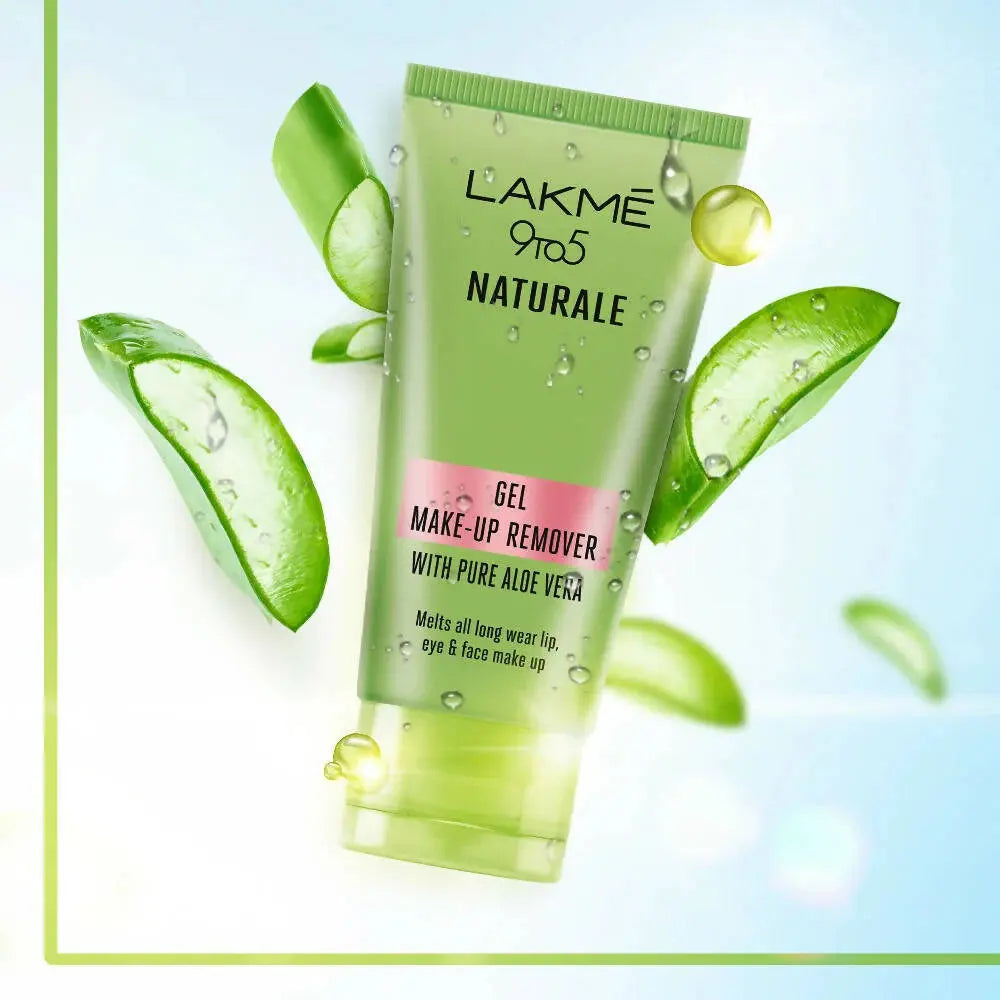 Lakme 9 To 5 Naturale Gel Makeup Remover With Pure Aloe Vera -50 ml - Mytrendzcart