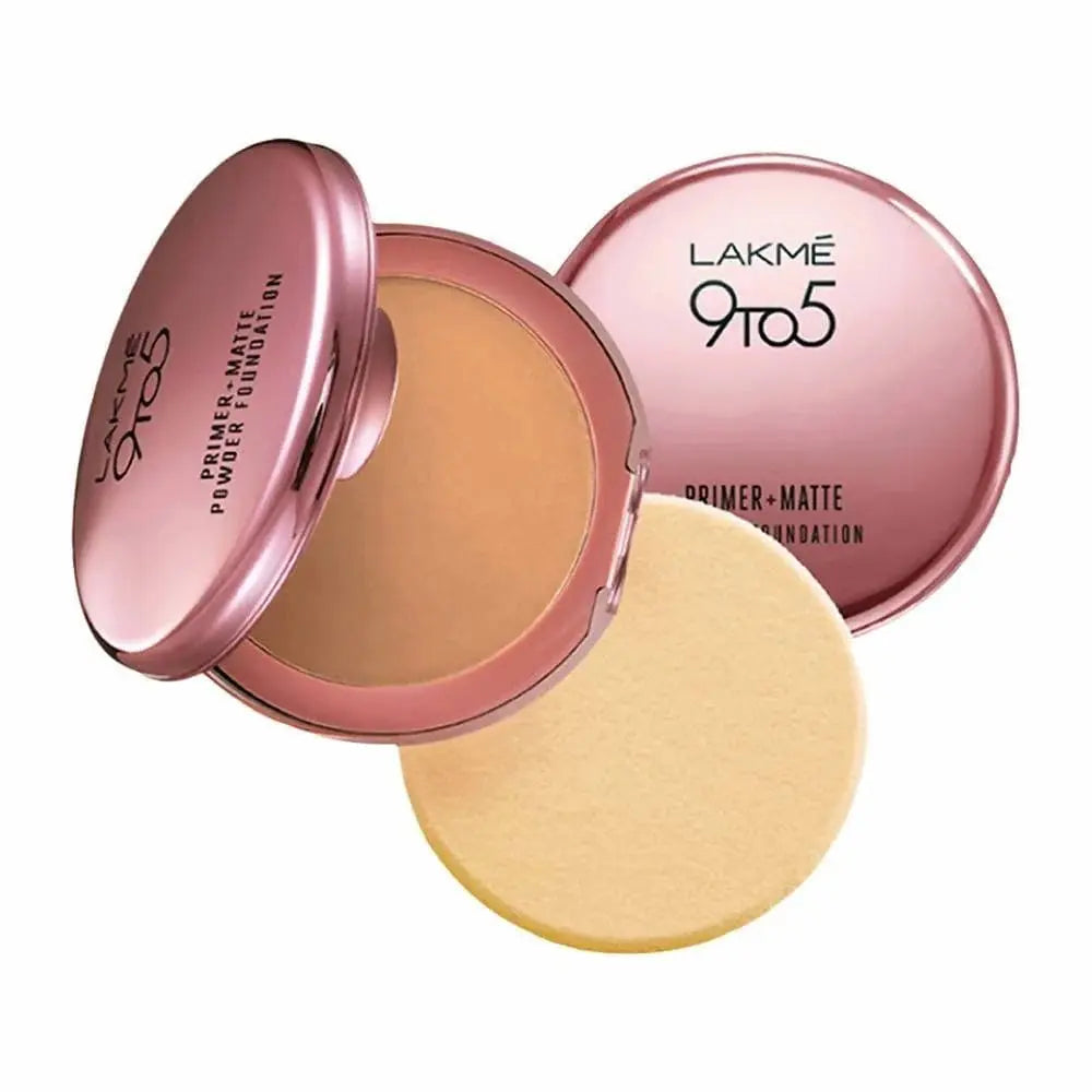 Lakme 9 To 5 Primer With Matte Powder Foundation Compact - Natural Light -9 gm - Mytrendzcart