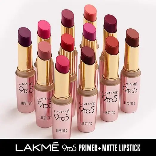 Lakme 9 To 5 Primer + Matte Lipstick, Matte Finish, Lightweight Lipstick, Lasts For 16Hrs, Nourishes Lips & Great For Daily Use, Burgundy Passion, 3.6g - Mytrendzcart