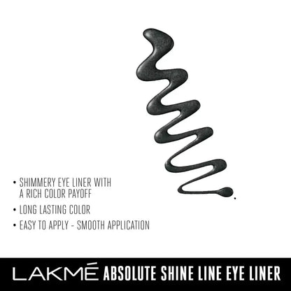 Lakme Absolute Shine Liquid Eye Liner, Black - 4.5 ml -4.5 ml - Mytrendzcart