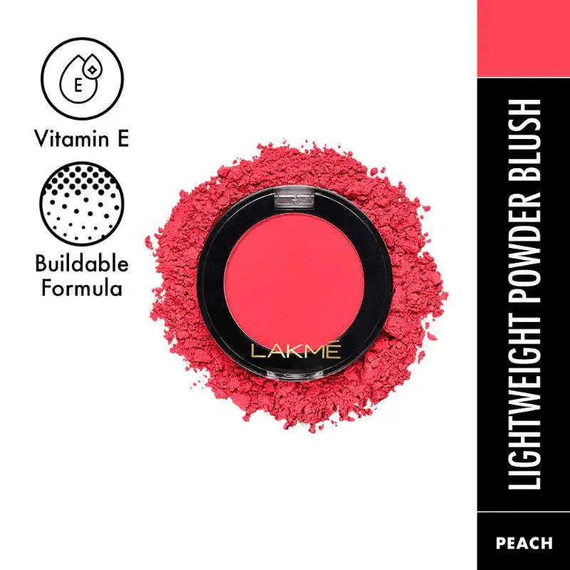 Lakme Face It Blush - Peppy Peach -4 gm - Mytrendzcart