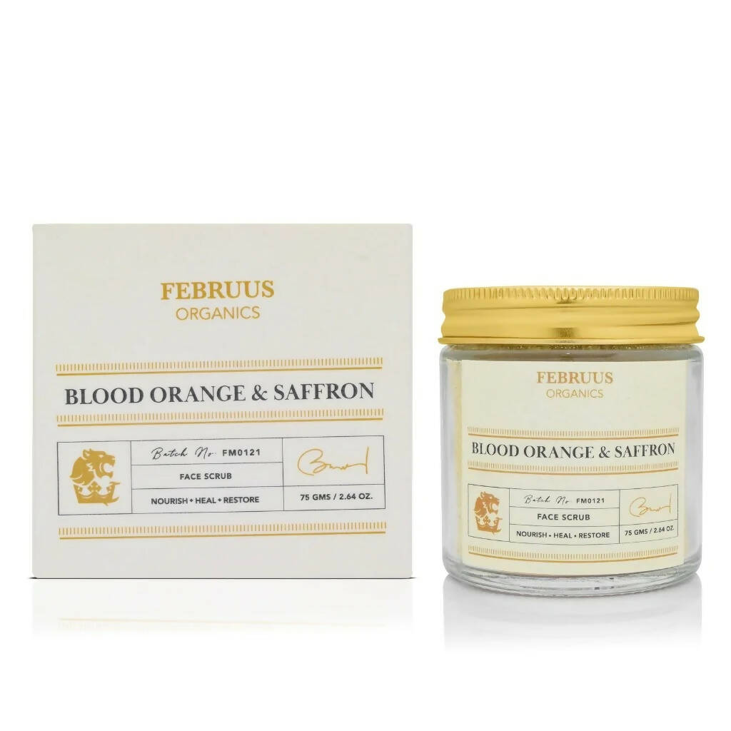 Februus Organics Blood Orange & Saffron Facial Scrub - Mytrendzcart