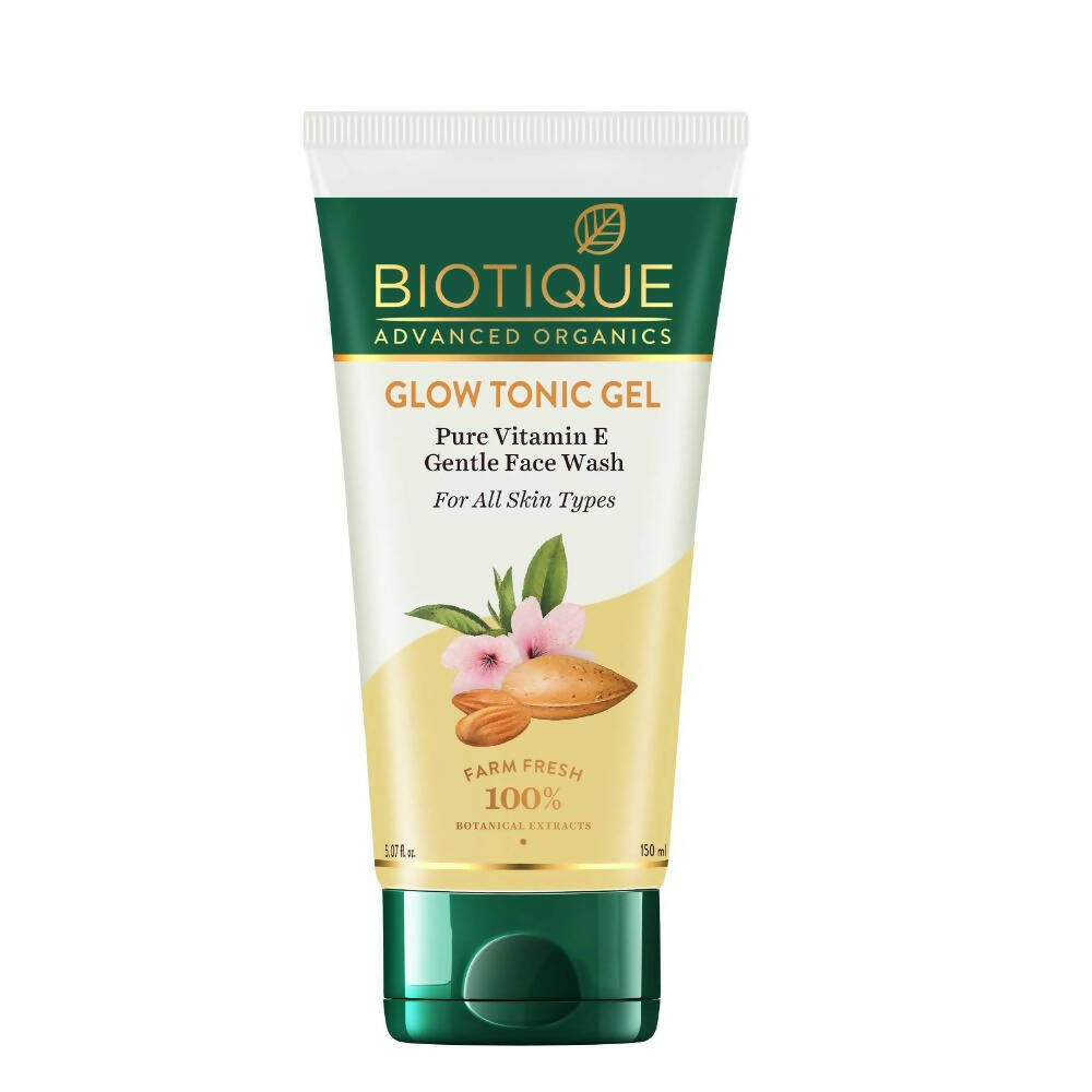 Biotique Glow Tonic Gel Pure Vitamin E Gentle Face Wash - Mytrendzcart