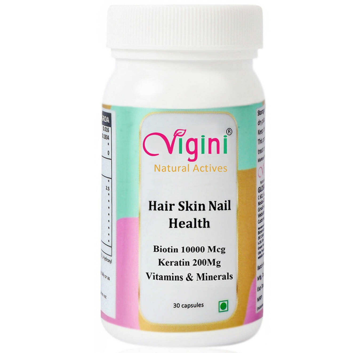 Vigini Natural Active Hair Skin Nail Health Capsules for Men Women - Mytrendzcart