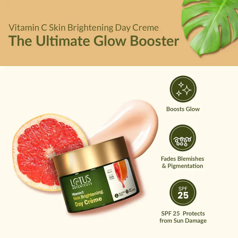 Lotus Botanicals Vitamin C Skin Brightening Day Creme (50g) - Mytrendzcart