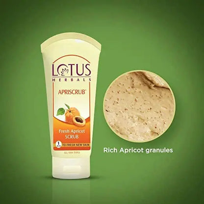 Lotus Herbals Apriscrub Fresh Apricot Scrub -100 gm - Mytrendzcart