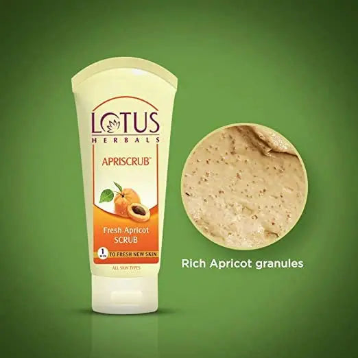 Lotus Herbals Apriscrub Fresh Apricot Scrub -100 gm - Mytrendzcart