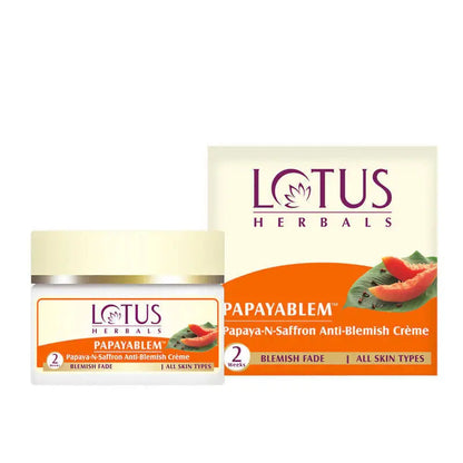 Lotus Herbals Papayablem Papaya-N-Saffron Anti-Blemish Creme -50 gm - Mytrendzcart