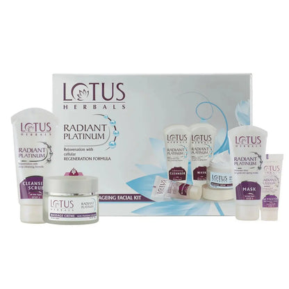 Lotus Herbals Radiant Platinum Cellular Anti-Ageing Facial Kit (170gm) -kit - Mytrendzcart