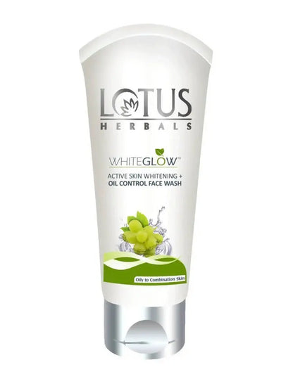 Lotus Herbals Whiteglow Active Skin Whitening + Oil Control Face Wash -50g - Mytrendzcart