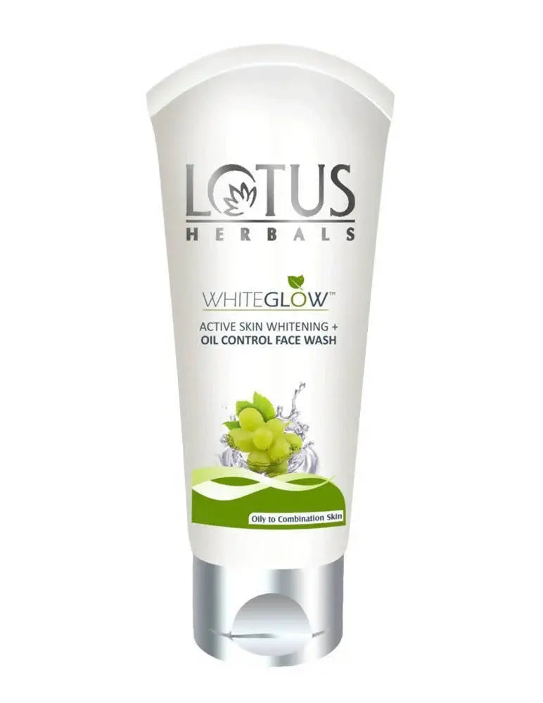 Lotus Herbals Whiteglow Active Skin Whitening + Oil Control Face Wash -50g - Mytrendzcart