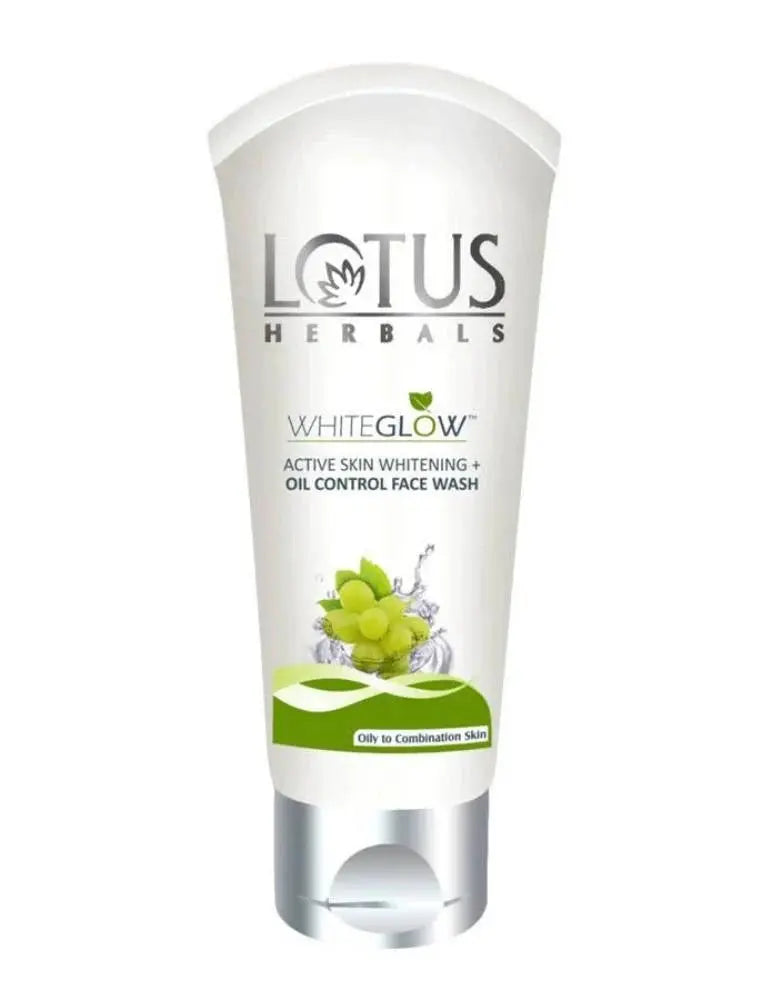 Lotus Herbals Whiteglow Active Skin Whitening + Oil Control Face Wash -50g - Mytrendzcart