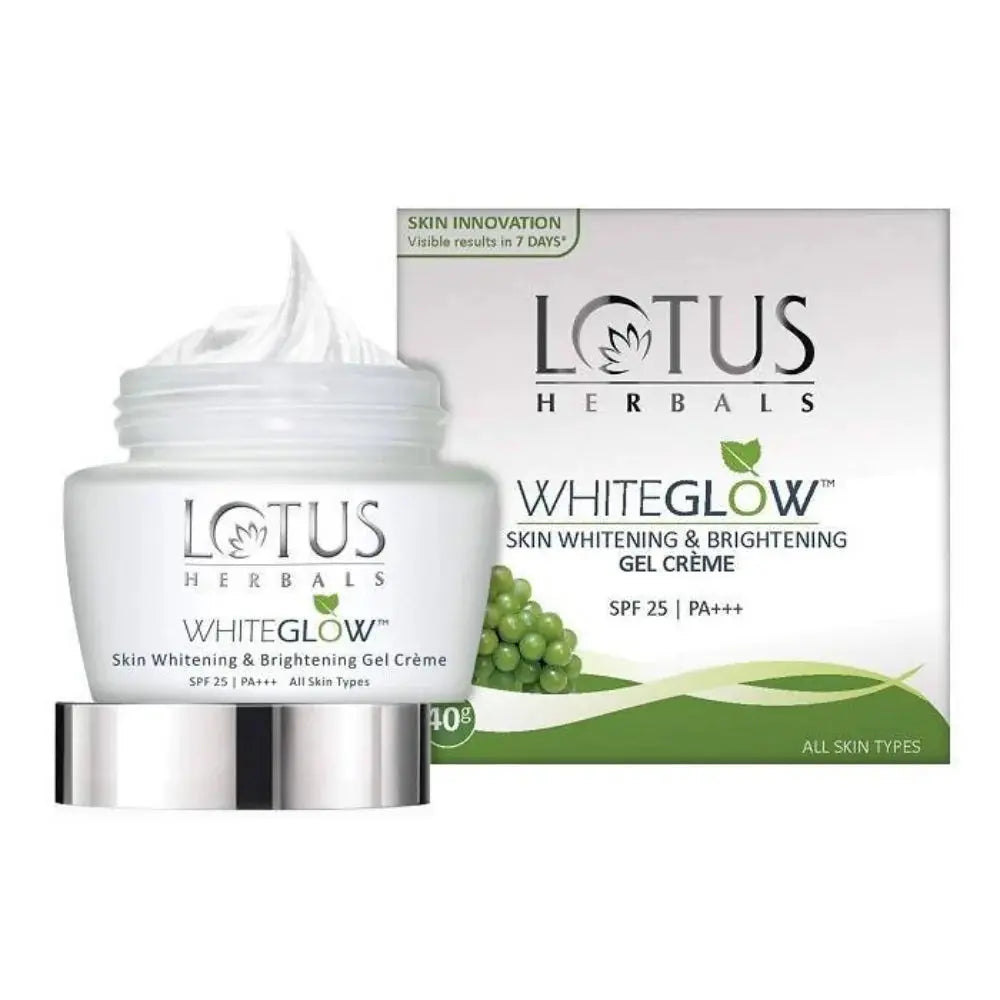 Lotus Herbals Whiteglow Skin Brightening Gel Creme SPF 25 PA+++ -35 gm - Mytrendzcart