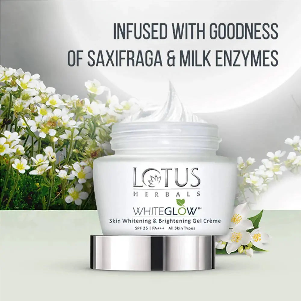 Lotus Herbals Whiteglow Skin Whitening And Brightening Gel Cream (SPF-25) -35 gm - Mytrendzcart