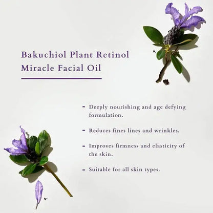 Lotus Organics+ Bakuchiol Plant Retinol Miracle Face Oil -15 ml - Mytrendzcart