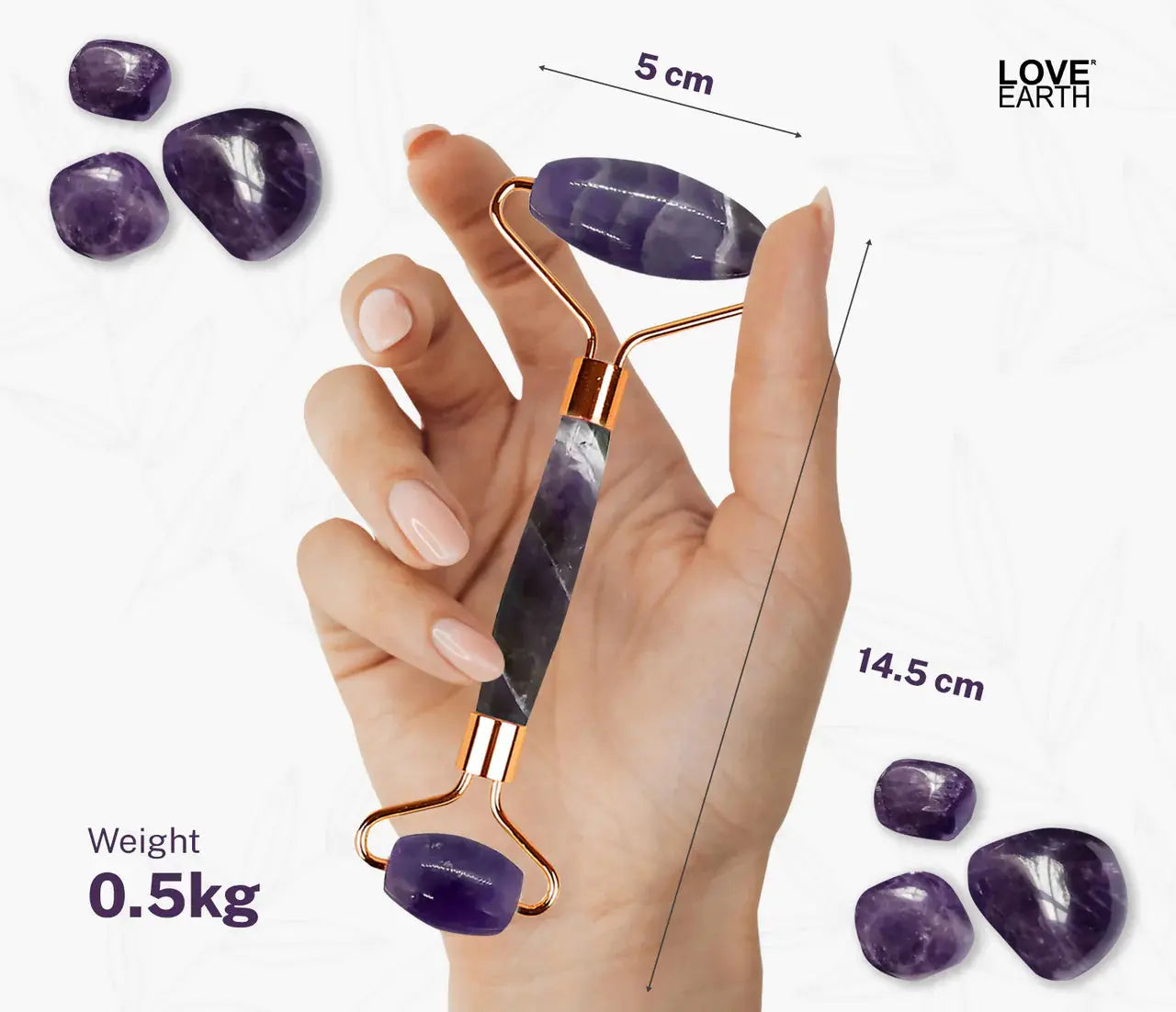 Love Earth Amethyst Face Roller - Mytrendzcart