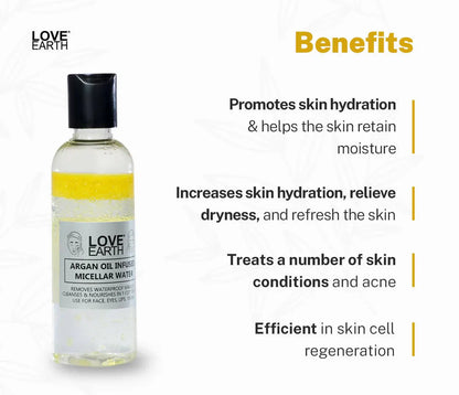 Love Earth Argan Oil Infused Micellar Water -100 ml - Mytrendzcart