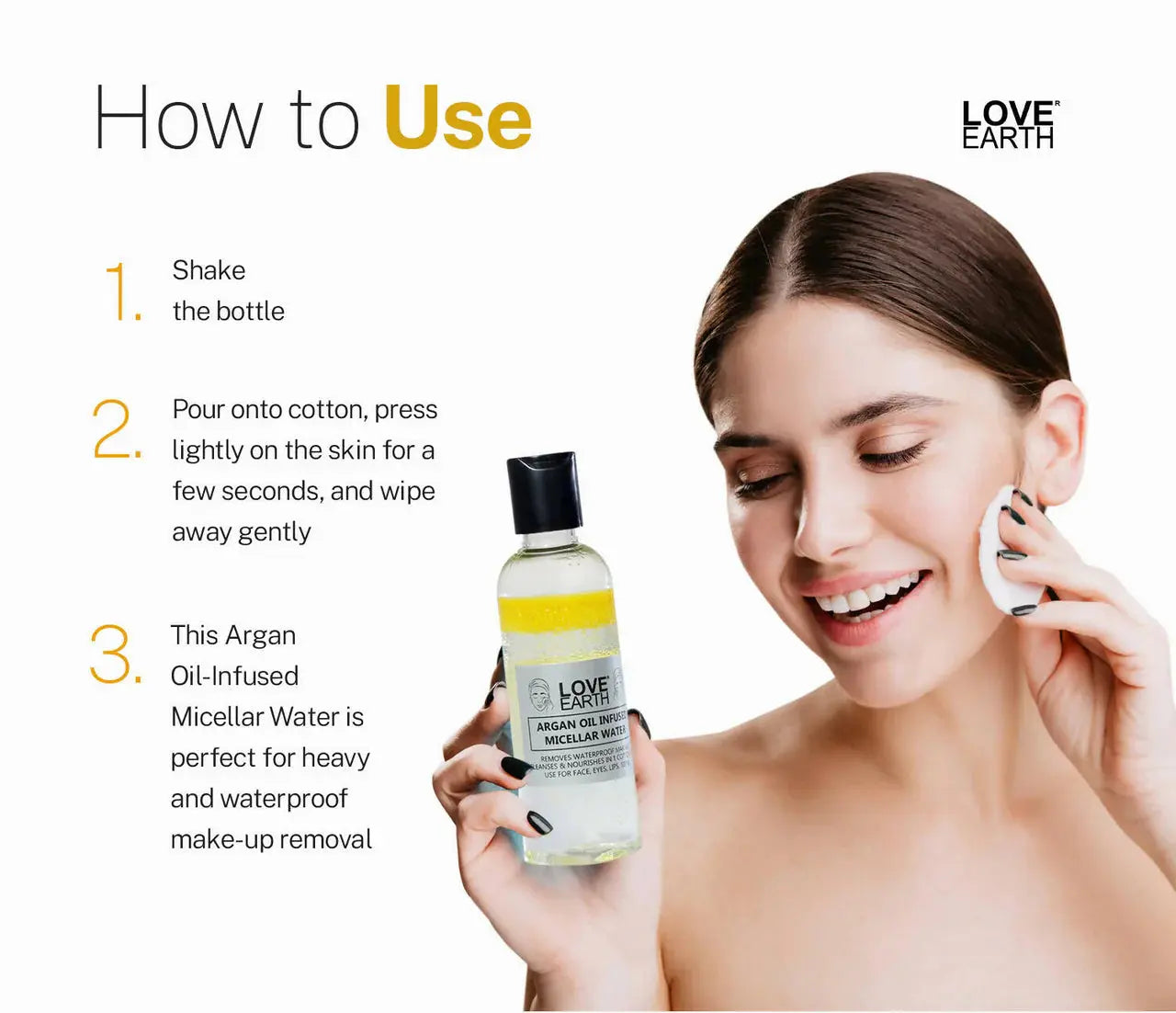 Love Earth Argan Oil Infused Micellar Water -100 ml - Mytrendzcart