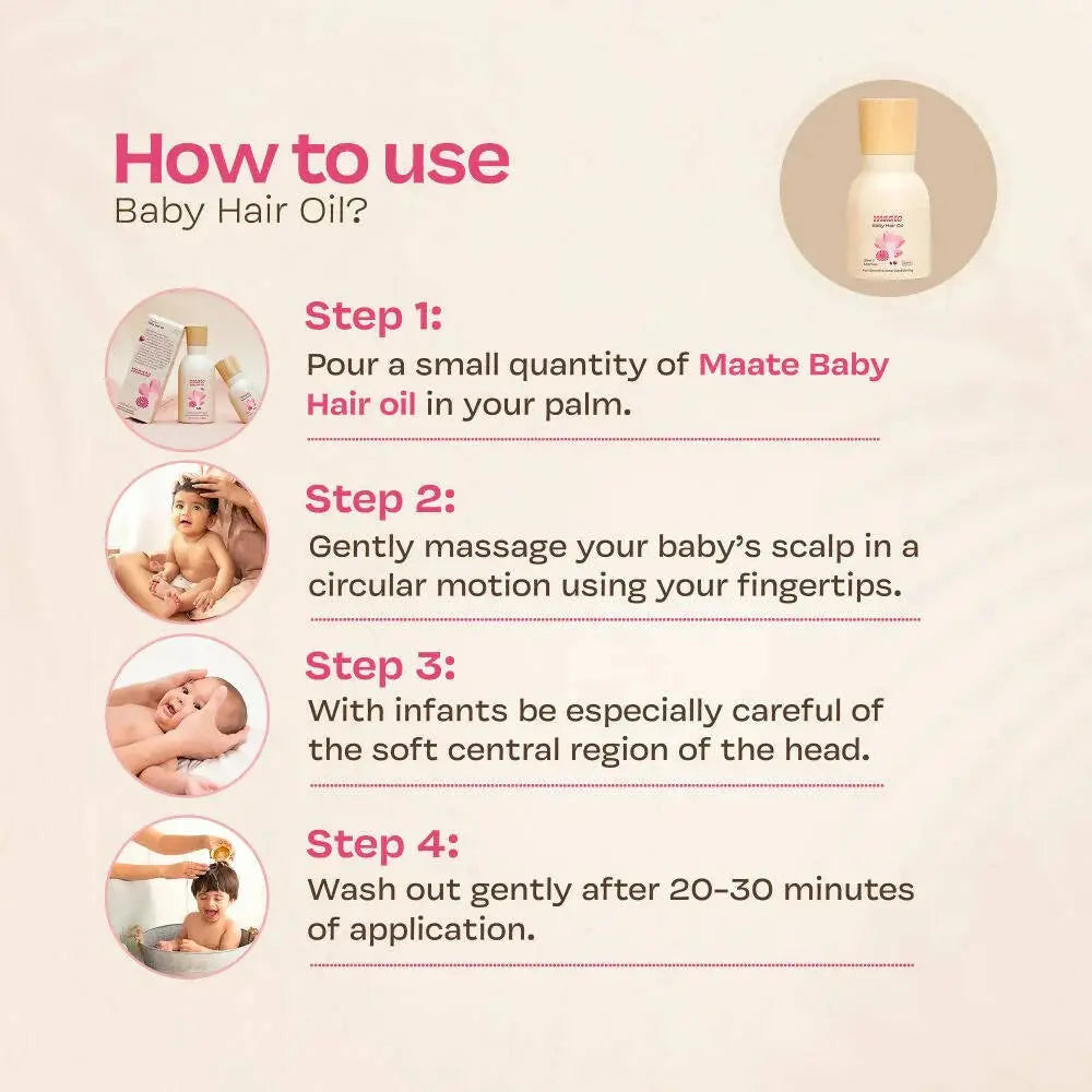 Maate Baby Hair Oil | Protein Rich Oil for Baby Hair Growth -50 ml - Mytrendzcart