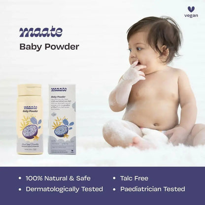 Maate Talc Free Natural & Ayurvedic Baby Powder -100 gm - Mytrendzcart