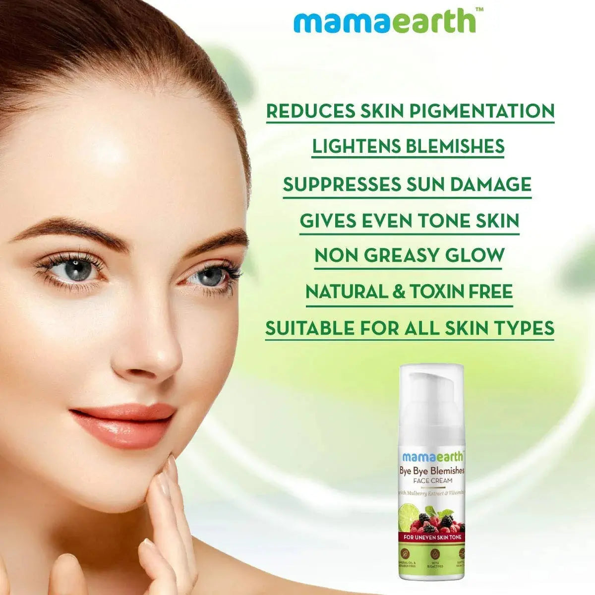 Mamaearth Bye Bye Blemishes Face Cream For Uneven Skin Tone -30 ml - Pack of 1 - Mytrendzcart