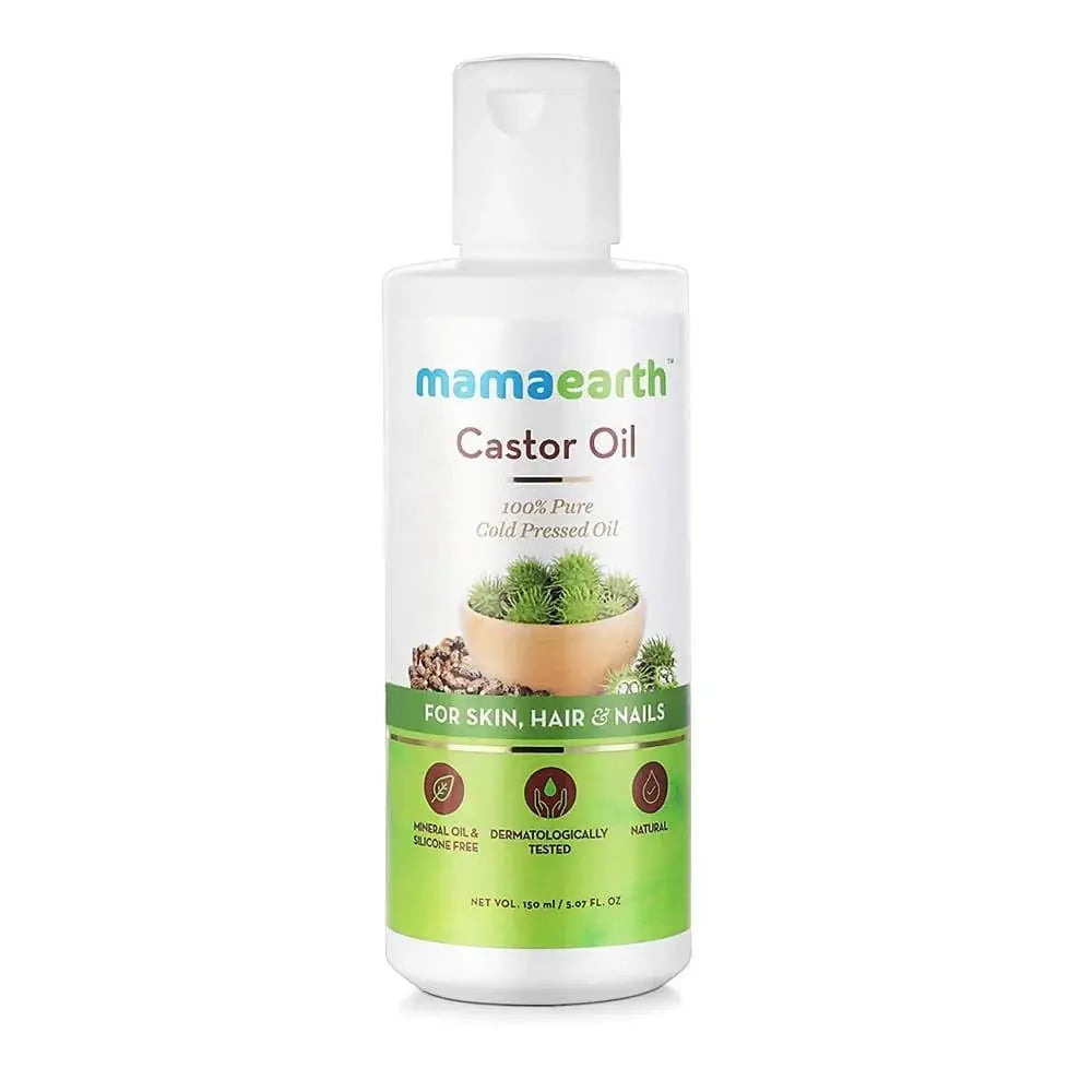 Mamaearth Castor Oil For Skin , Hair and Nails -150 ml - Mytrendzcart