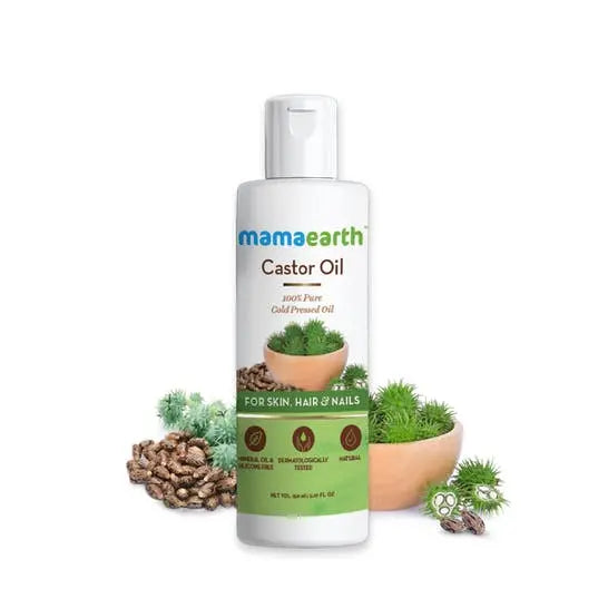 Mamaearth Castor Oil For Skin , Hair and Nails -150 ml - Mytrendzcart