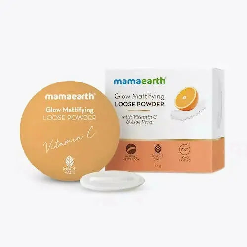 Mamaearth Glow Mattifying Loose Powder -12 gm - Mytrendzcart