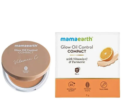 Mamaearth Glow Oil Control Compact With SPF 30 (Almond Glow) -9 gm - Mytrendzcart