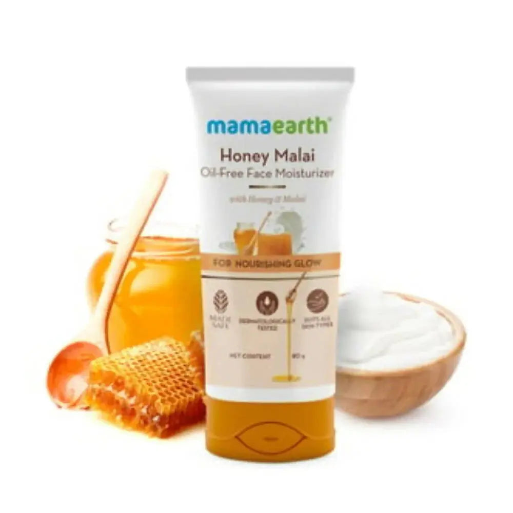 Mamaearth Honey Malai Oil-Free Face Moisturizer -80 gm - Mytrendzcart