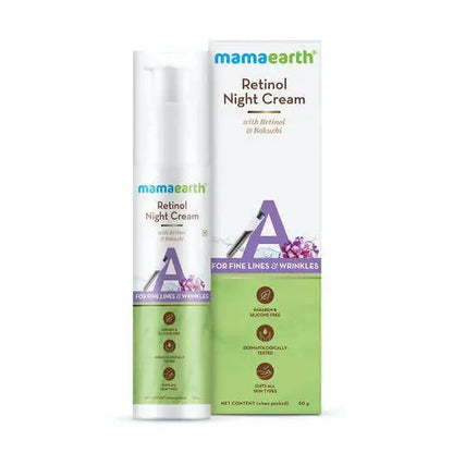 Mamaearth Retinol Night Cream with Retinol & Bakuchi -50 gm - Mytrendzcart