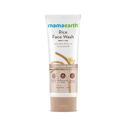 Mamaearth Rice Face Wash With Rice Water & Niacinamide For Glass Skin - 100 Ml - Mytrendzcart