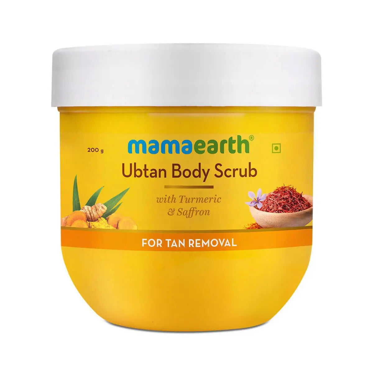 Mamaearth Ubtan Body Scrub with Turmeric & Saffron for Tan Removal -200 gm - Mytrendzcart