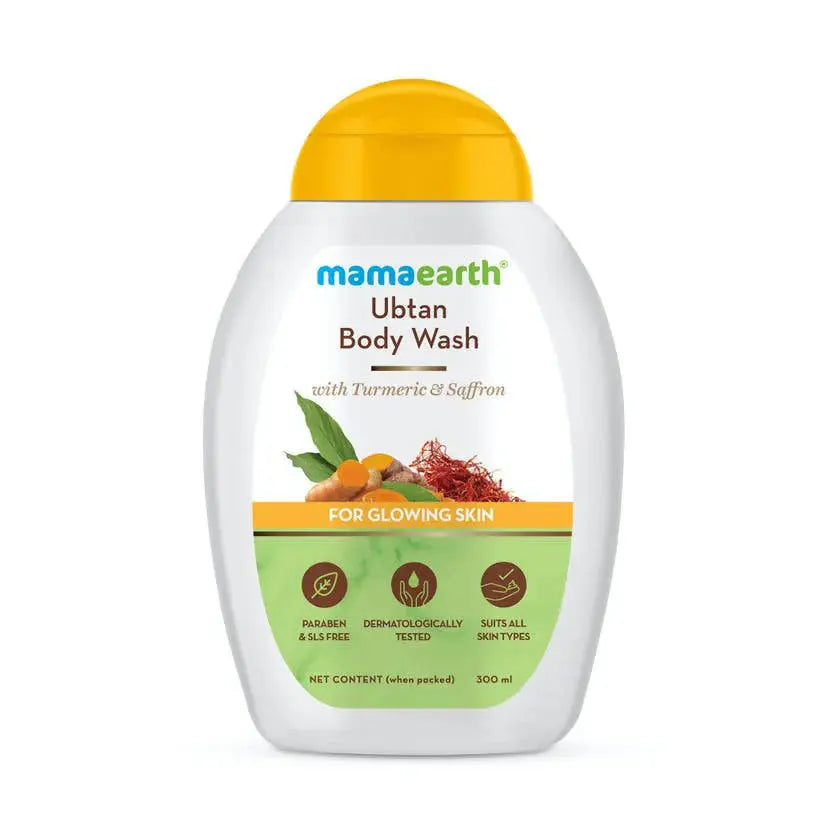 Mamaearth Ubtan Body Wash With Turmeric & Saffron for Glowing Skin -300 ml - Mytrendzcart