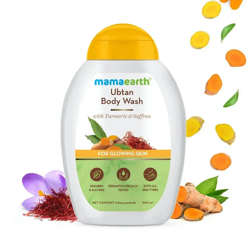 Mamaearth Ubtan Body Wash With Turmeric & Saffron for Glowing Skin -300 ml - Mytrendzcart