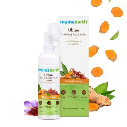 Mamaearth Ubtan Foaming Face Wash for Tan Removal -150 ml - Mytrendzcart