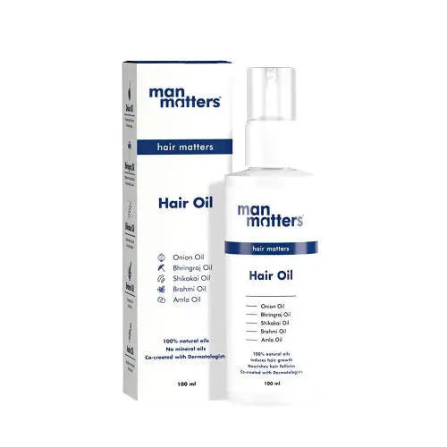 Man Matters Hair Oil for Men With Bhringraj, Onion, Amla, Shikakai & Brahmi Oil. -100 ml - Mytrendzcart