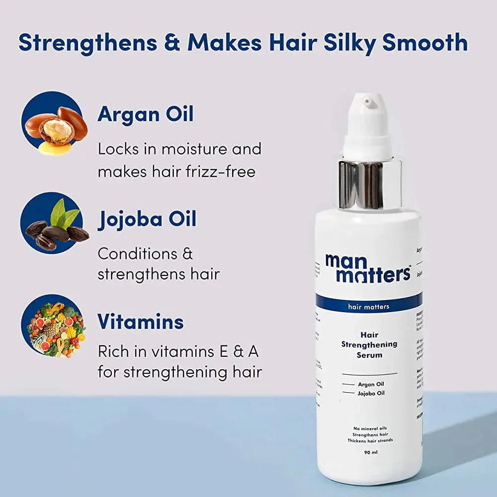 Man Matters Hair Strengthening Serum for Men With Argan & Jojoba Oil -90 ml - Mytrendzcart