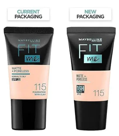 Maybelline New York Fit Me Matte + Poreless Liquid Foundation Tube -115 Ivory (18 Ml) -18 ml - Mytrendzcart