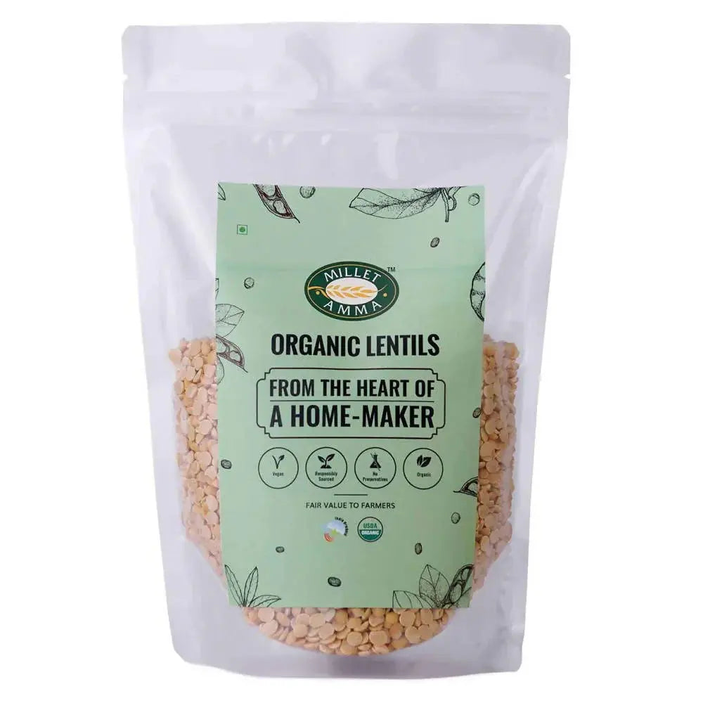 Millet Amma Organic Lentils Toor Dal -500 gm - Mytrendzcart