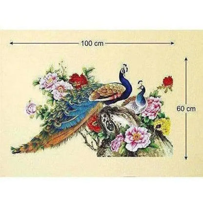 Multi color Peacock Birds Nature Wall Sticker - Model 2 - Mytrendzcart