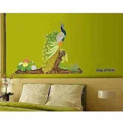 Multicolor - Decals Design Peacock Bird Wall Sticker - Mytrendzcart