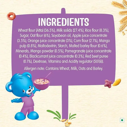 NESTLÉ CEREGROW Kids Cereal-Multigrain,Milk &Fruits|Rich in Iron, Calcium & Protein|Nutrient-Rich Tasty Breakfast |NO Added Colors or Flavors|16 Nutrients for Growth |300g - Mytrendzcart
