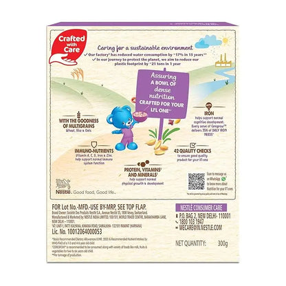 NESTLÉ CEREGROW Kids Cereal-Multigrain,Milk &Fruits|Rich in Iron, Calcium & Protein|Nutrient-Rich Tasty Breakfast |NO Added Colors or Flavors|16 Nutrients for Growth |300g - Mytrendzcart
