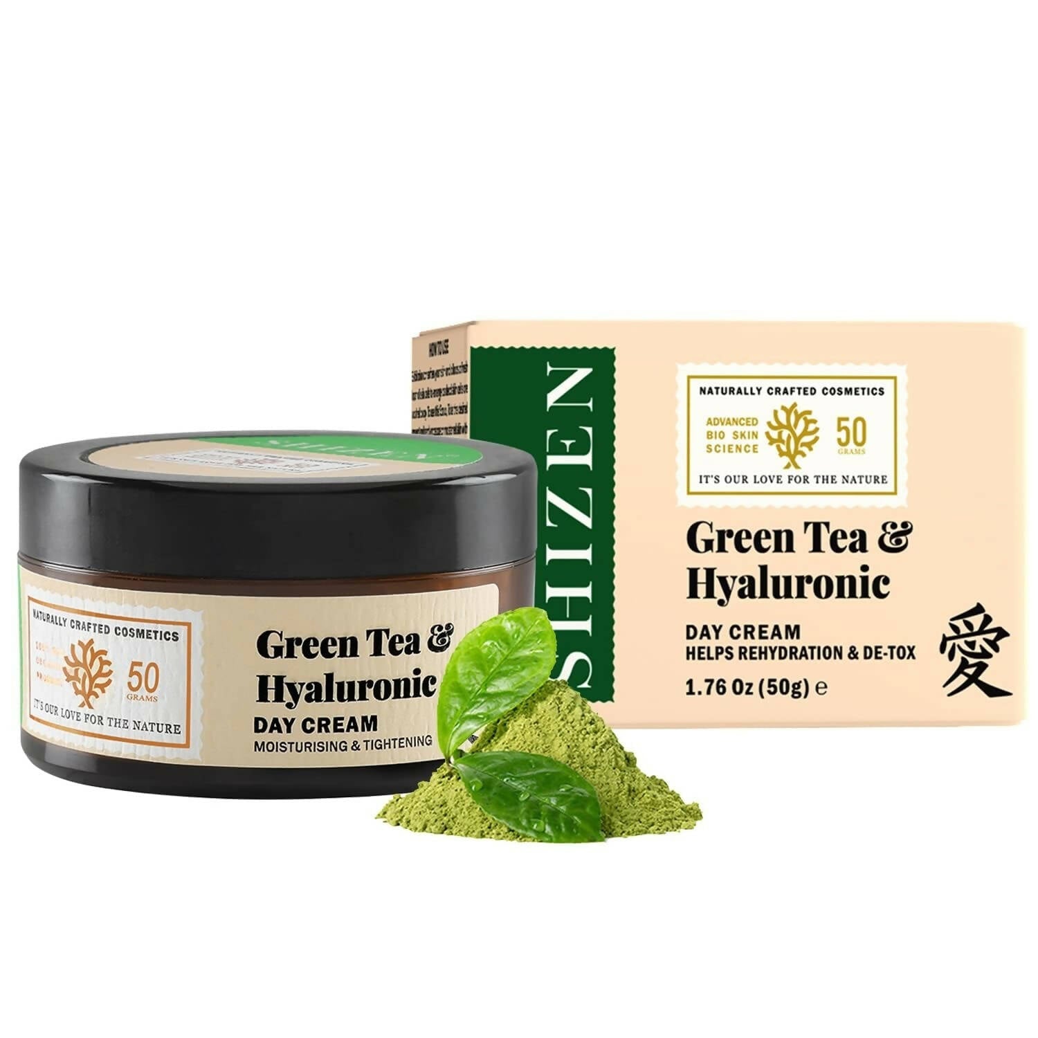 Shizen Bio-Cosmetics By Nature Moisturizing Green Tea & Hyaluronic Day Cream - Mytrendzcart