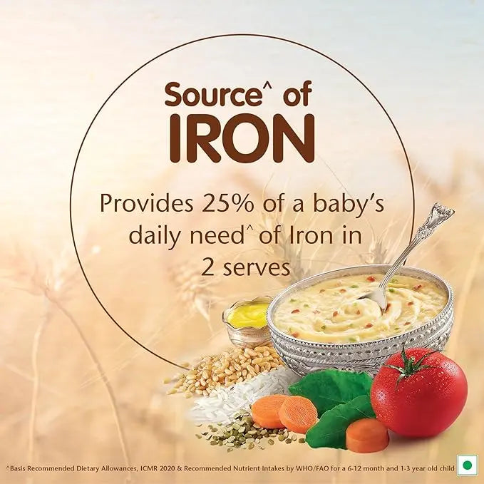 Nestle Cerelac Baby Cereal with Milk , Khichdi with Vegetables & Ghee , From 8 to 24 Months ,Stage 2, Source of Iron & Protein , 300g - Mytrendzcart