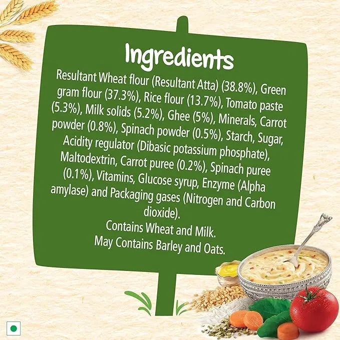 Nestle Cerelac Baby Cereal with Milk , Khichdi with Vegetables & Ghee , From 8 to 24 Months ,Stage 2, Source of Iron & Protein , 300g - Mytrendzcart