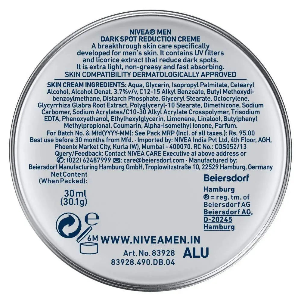 Nivea Men Dark Spot Reduction Crème -30 ml - Mytrendzcart