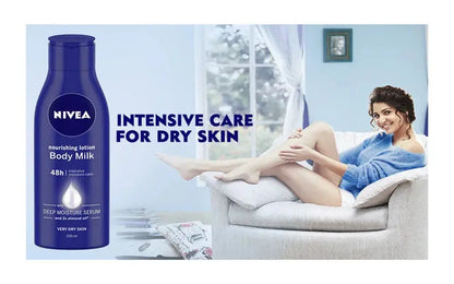 Nivea Nourishing Lotion Body Milk with Deep Moisture Serum for Very Dry Skin -200 ML - Mytrendzcart